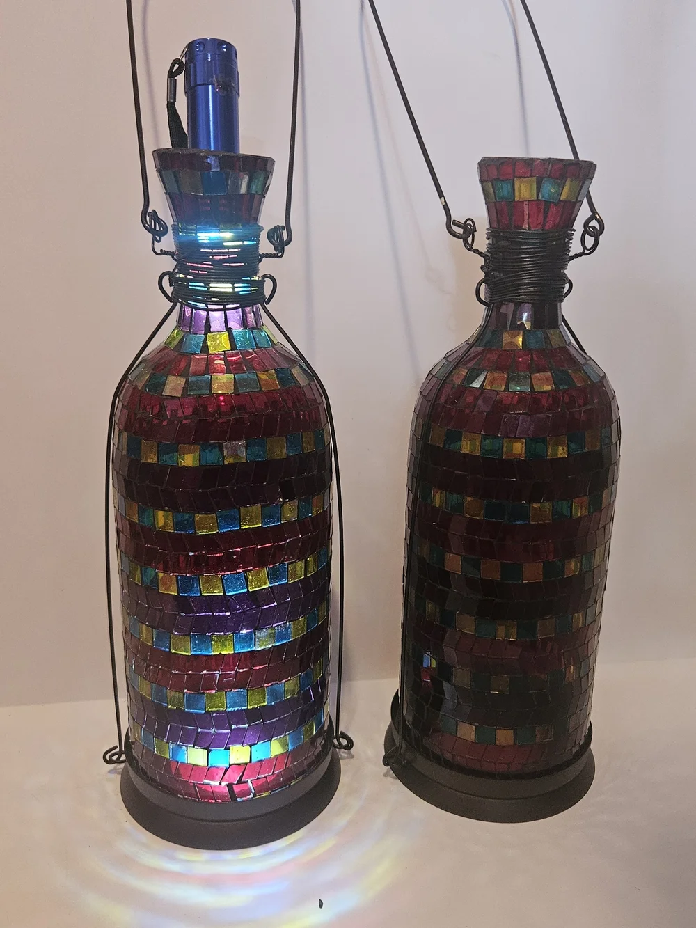 Pier 1 Imports Morrocan Lanterns Large Hang or Table Accent Glass Mosaic